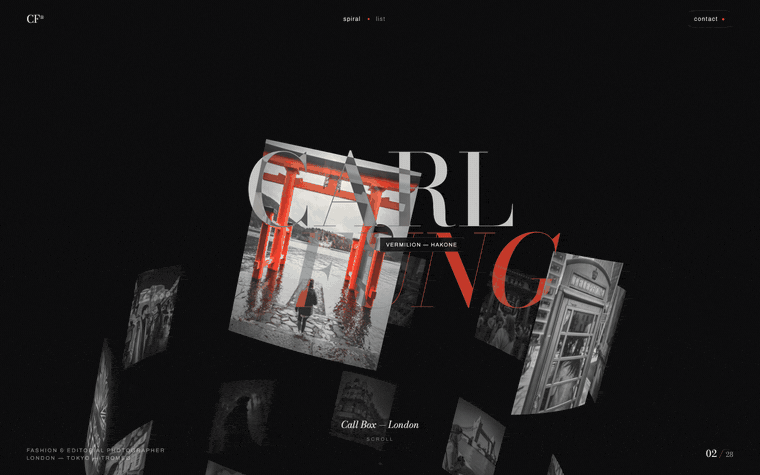 Spiral gallery scroll