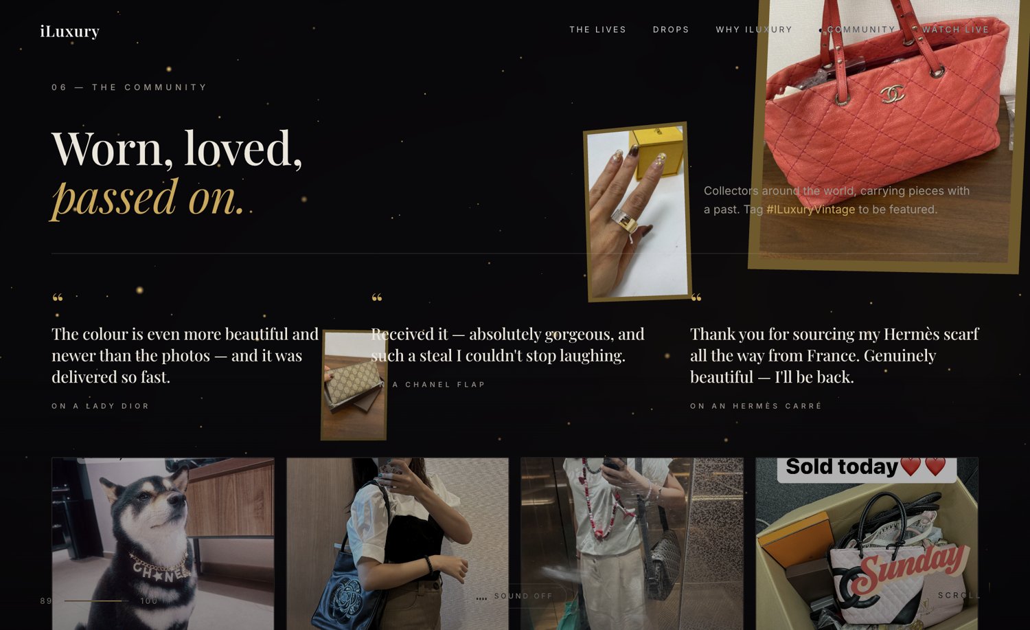 Real client testimonials and the community wall