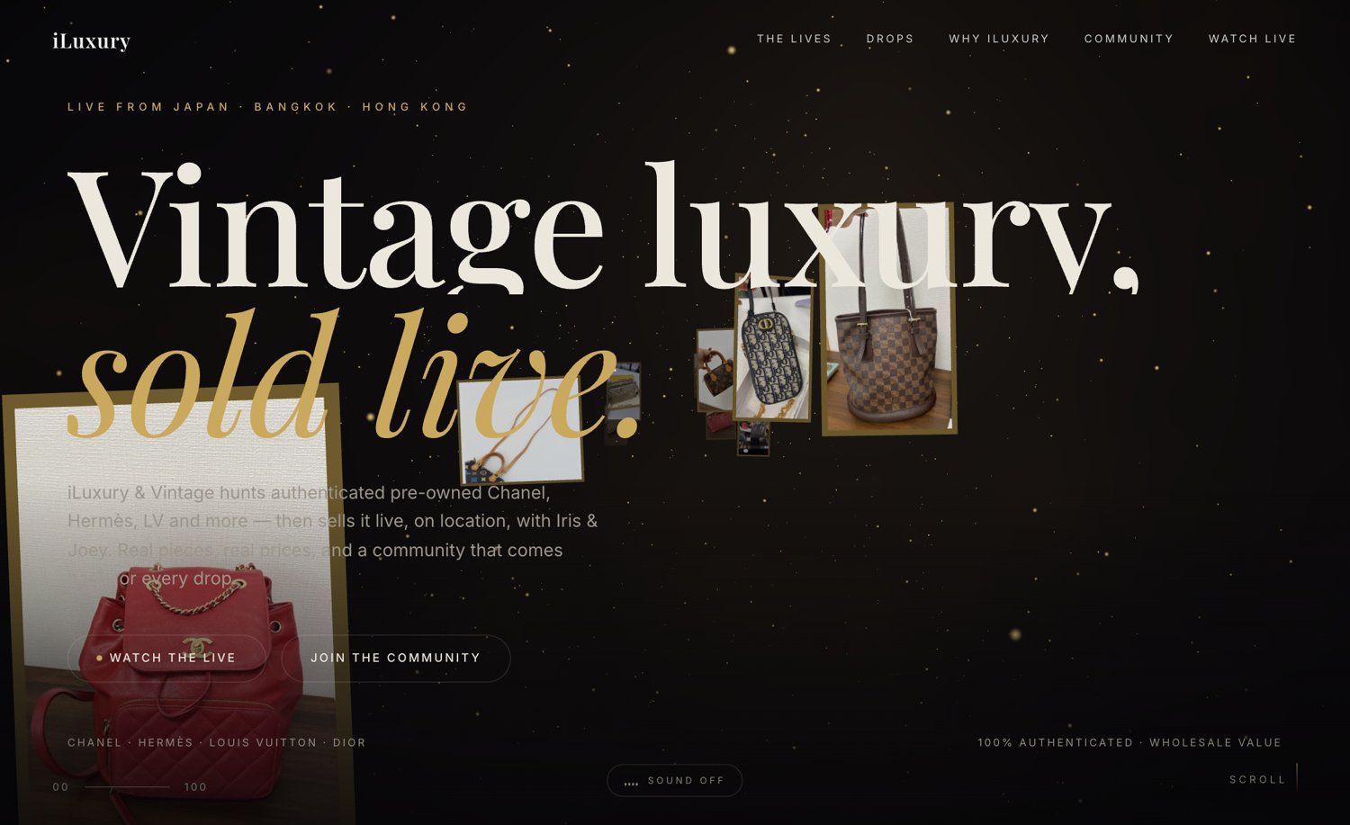 iLuxury — Vintage Luxury, Sold Live