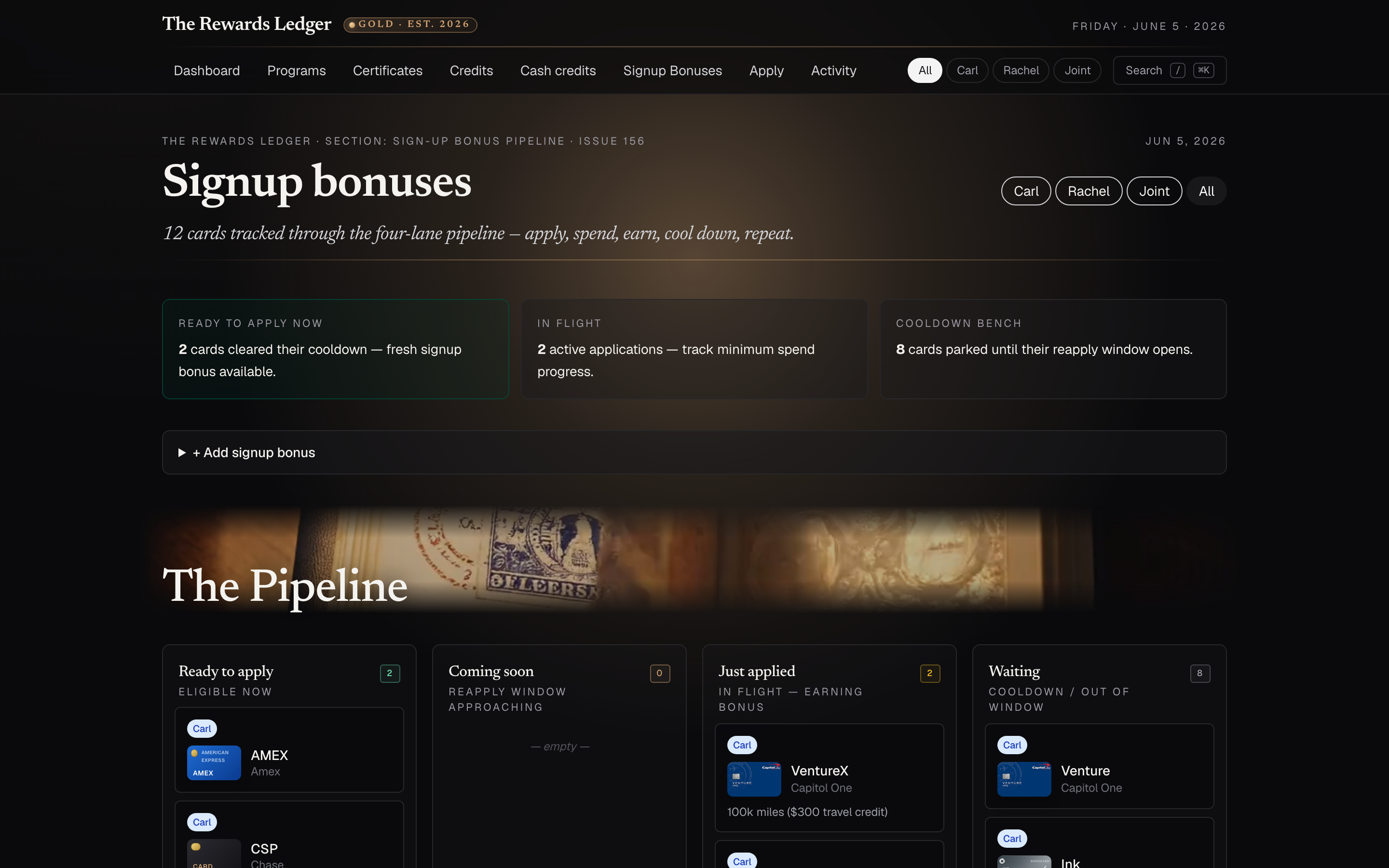 Signup bonuses